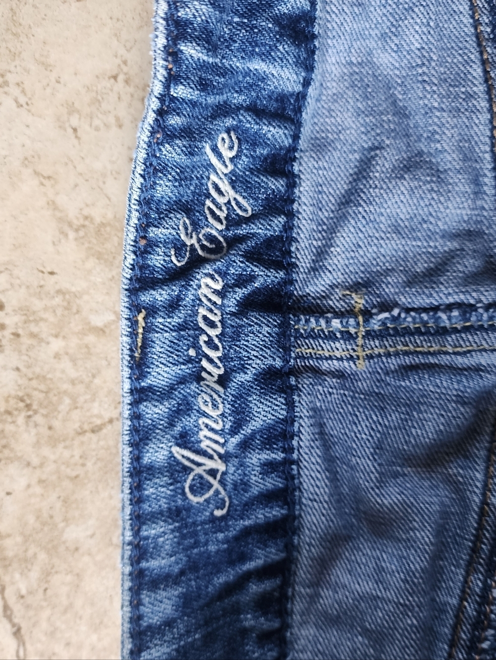 American Eagle Outfitters Blue Distressed Cutoff Denim Shorts - Picture 2 of 4